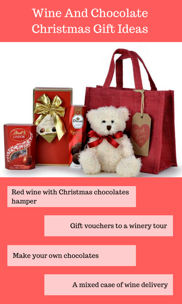 Wine and Chocolate Christmas Gift Hampers Ideas